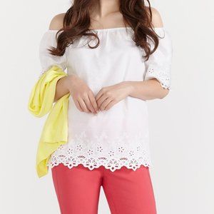 Reitmans White Off The Shoulder Blouse